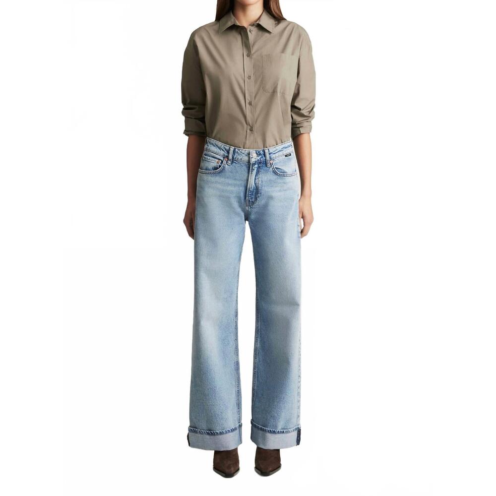 Mavi Light Blue Wide Leg Flare Jeans